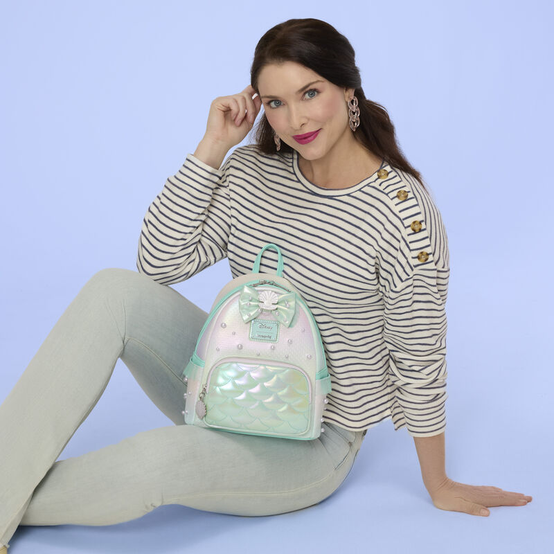 The Little Mermaid Iridescent Pearl Mini Backpack LFlifestyle1 view 2